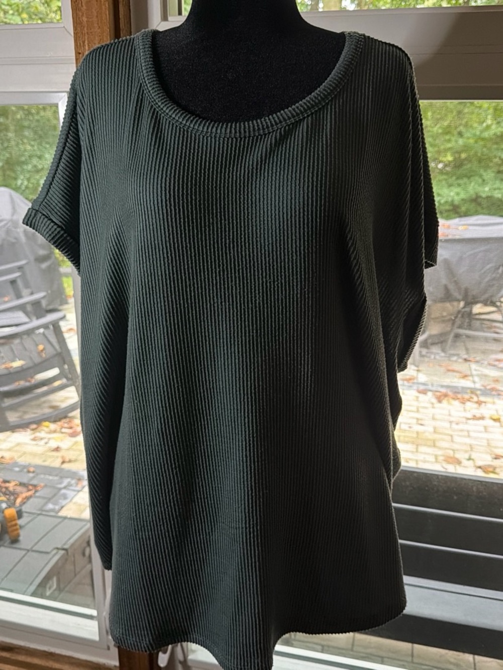 Maurices Teal Ribbed Short Sleeve Tee